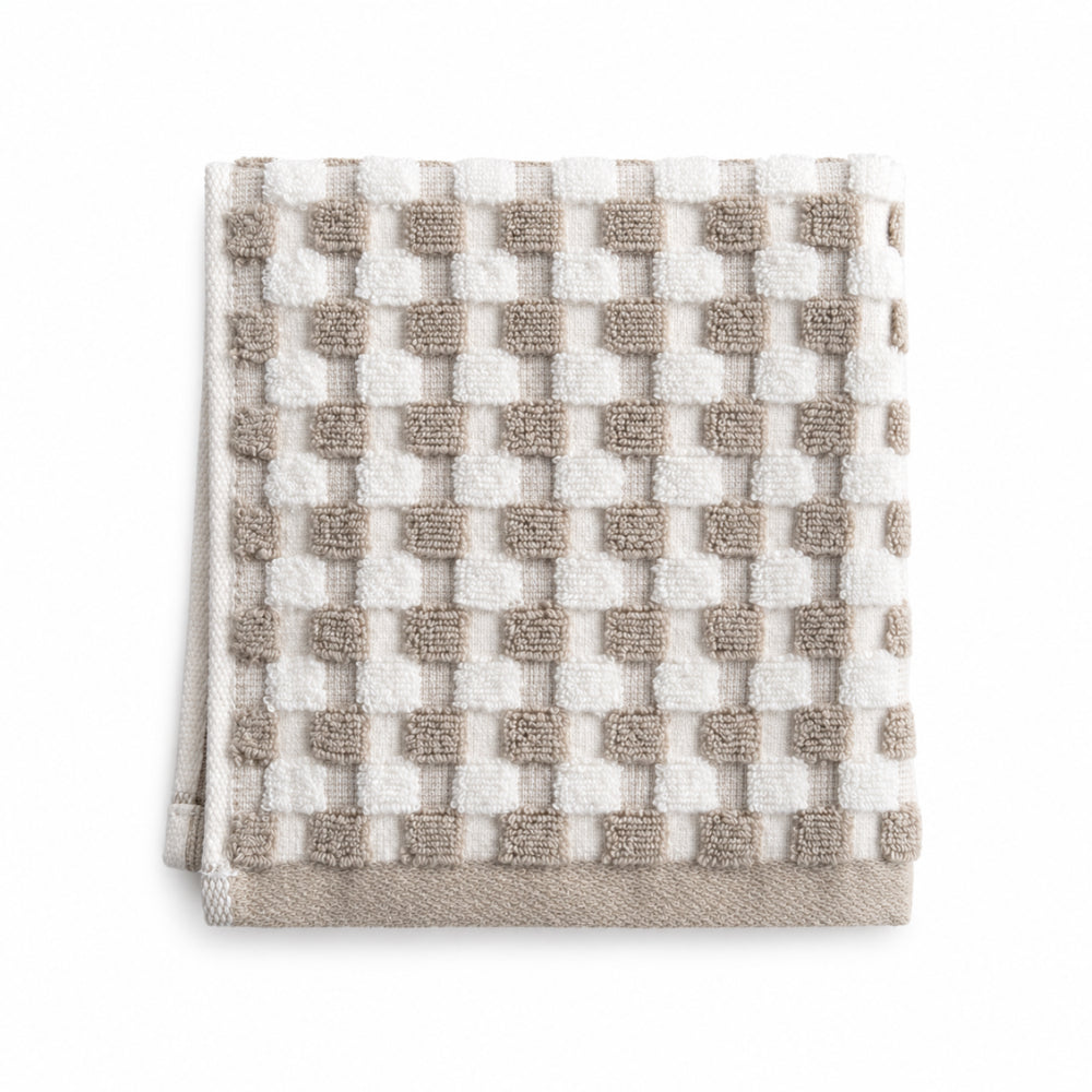 Evergreen Collection Pom Pom Face Washer - SAND